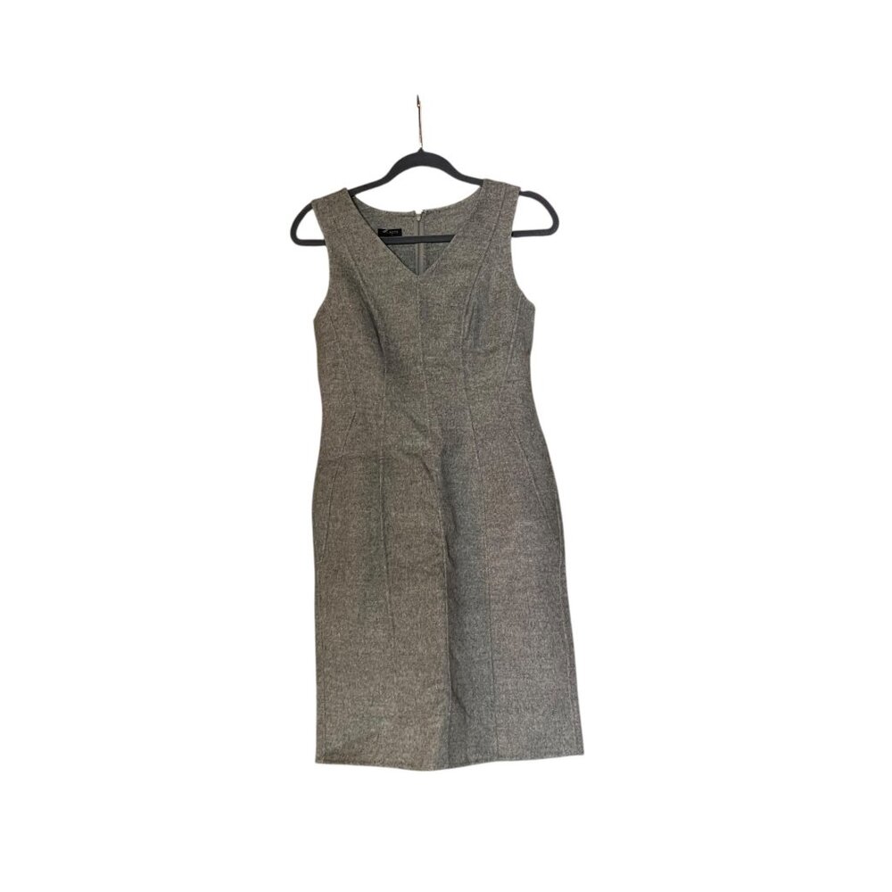 Talbots Gray NWT Vneck Sleeveless Dress Womens 6P